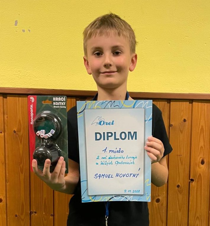 Samuel Novotný – vítěz turnaje ve Velkých Opatovicích